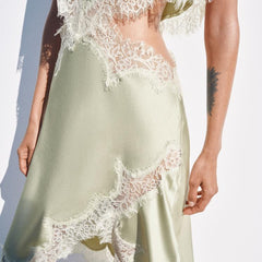 Colette Lace Cut-Out Midi Dress in Black lace detail - Maeve & Erin Dublin