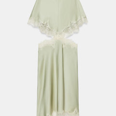 Colette Lace Cut-Out Midi Dress in Black side split - Maeve & Erin Dublin