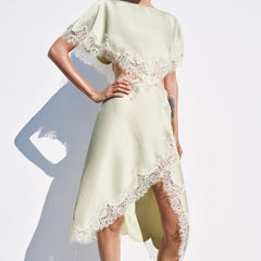 Colette Lace Cut-Out Midi Dress in Black - Maeve & Erin Dublin