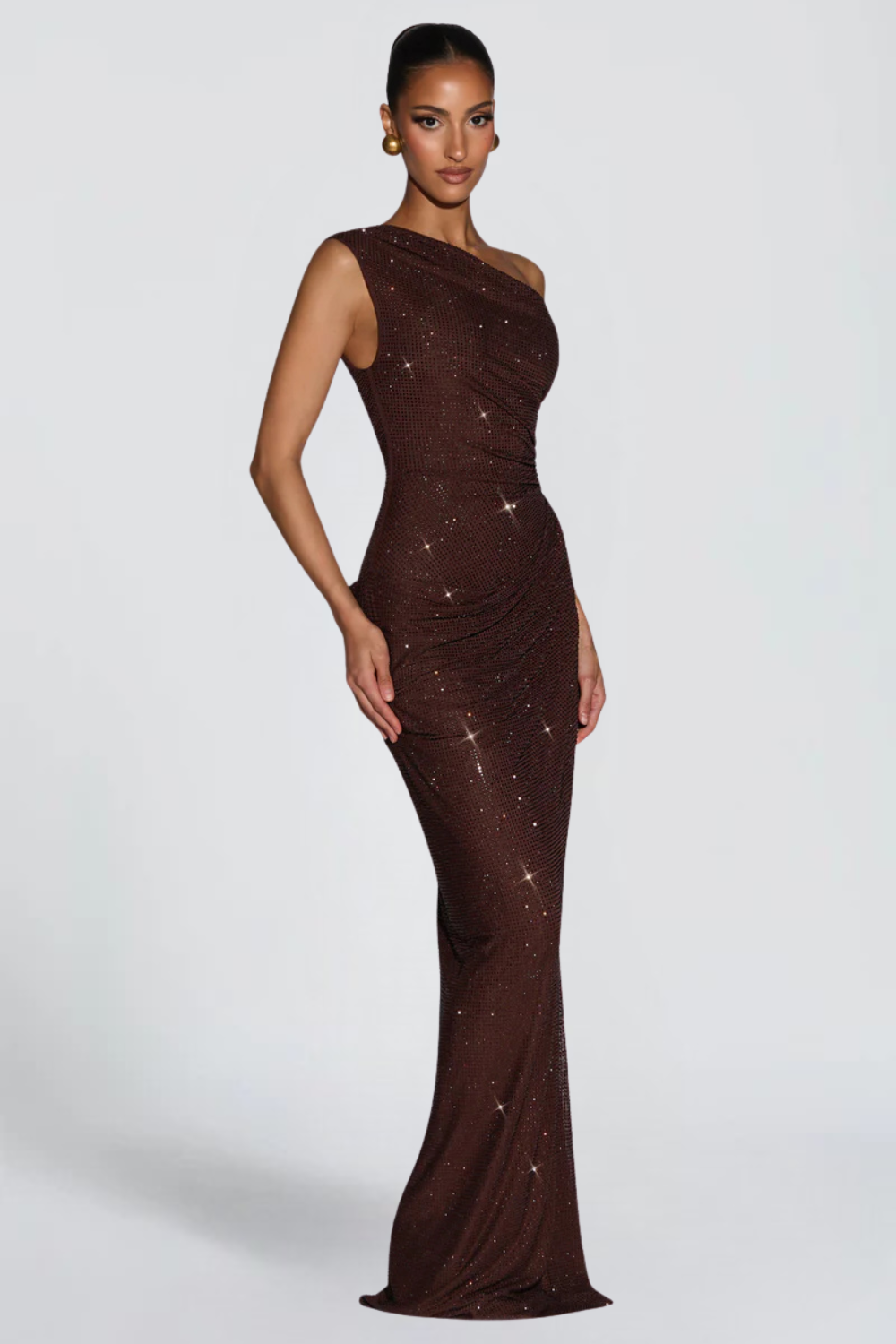 Oriana Satin Maxi Dress occasion dress detail - Maeve &amp; Erin Dublin