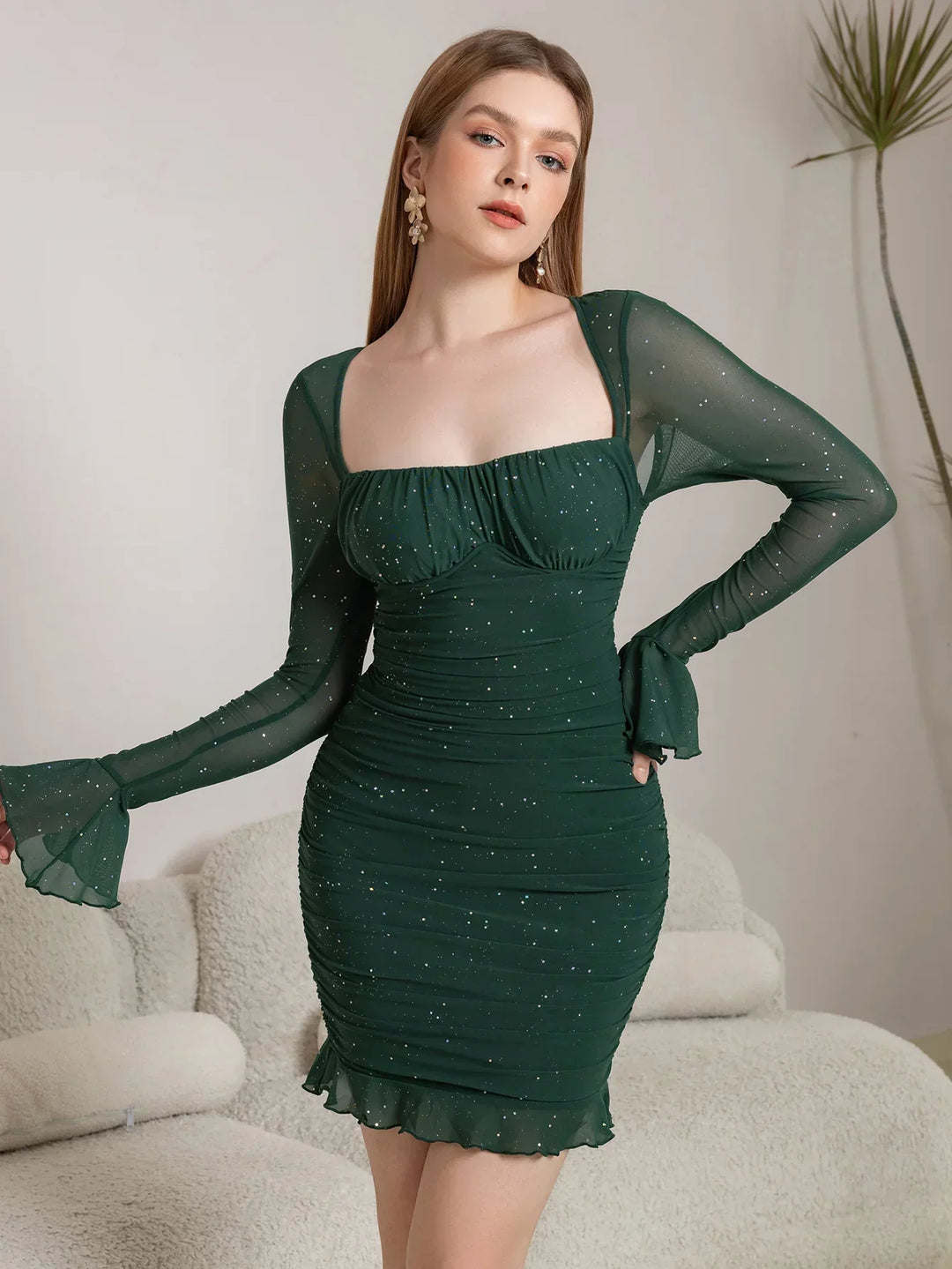 Lucy Mesh Mini Dress