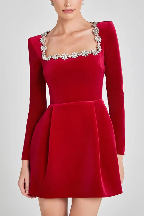 Valentina Velvet Mini Gown