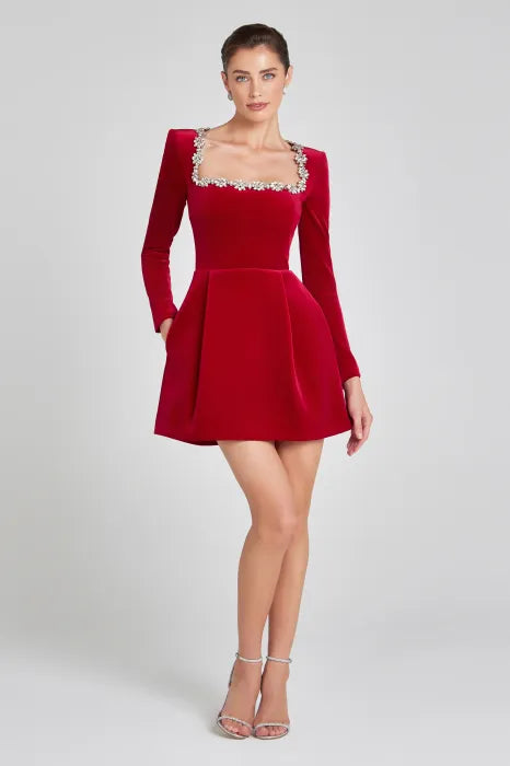 Valentina Velvet Mini Gown