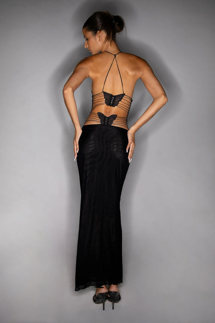 Fleur Open-Back Maxi Dress