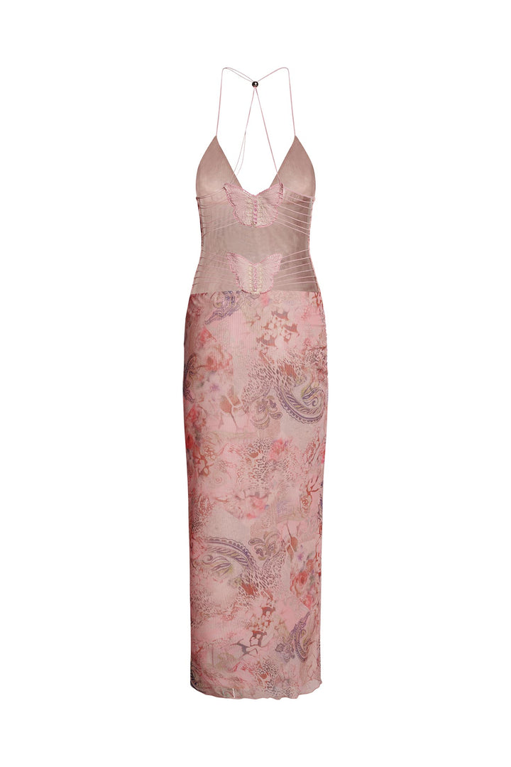Fleur Open-Back Maxi Dress