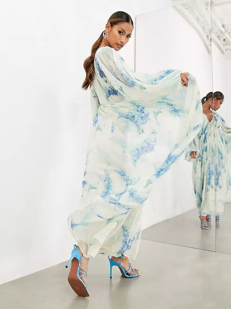 Blue Blossom Floral Dress