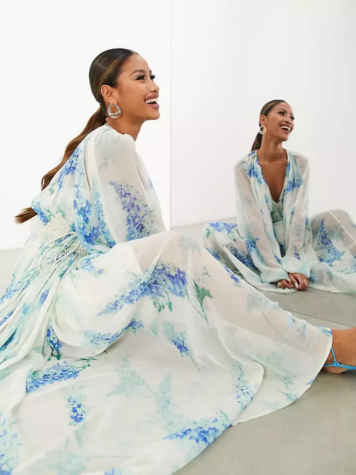 Blue Blossom Floral Dress