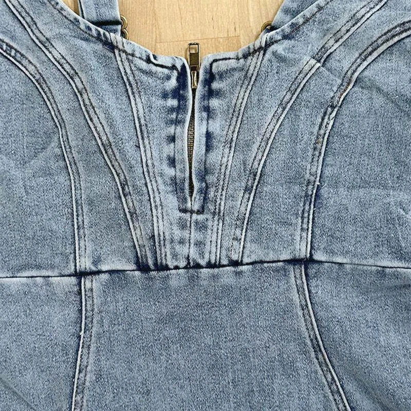 Form-Fitting Denim Dress