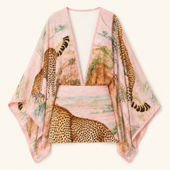 Maeve & Erin Dublin After-Dark Leopard Print Dress in Blush Pink