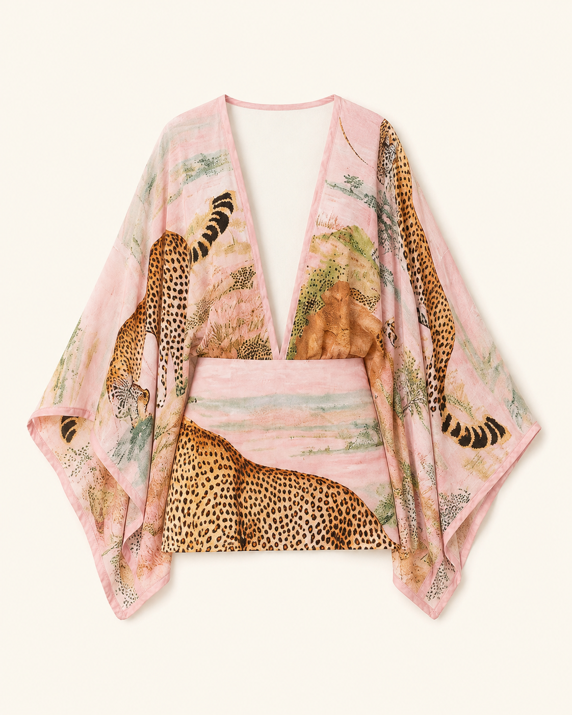 Maeve & Erin Dublin After-Dark Leopard Print Dress in Blush Pink