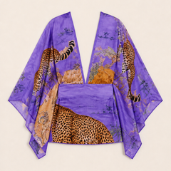 Maeve & Erin Dublin After-Dark Leopard Print Dress in Violet