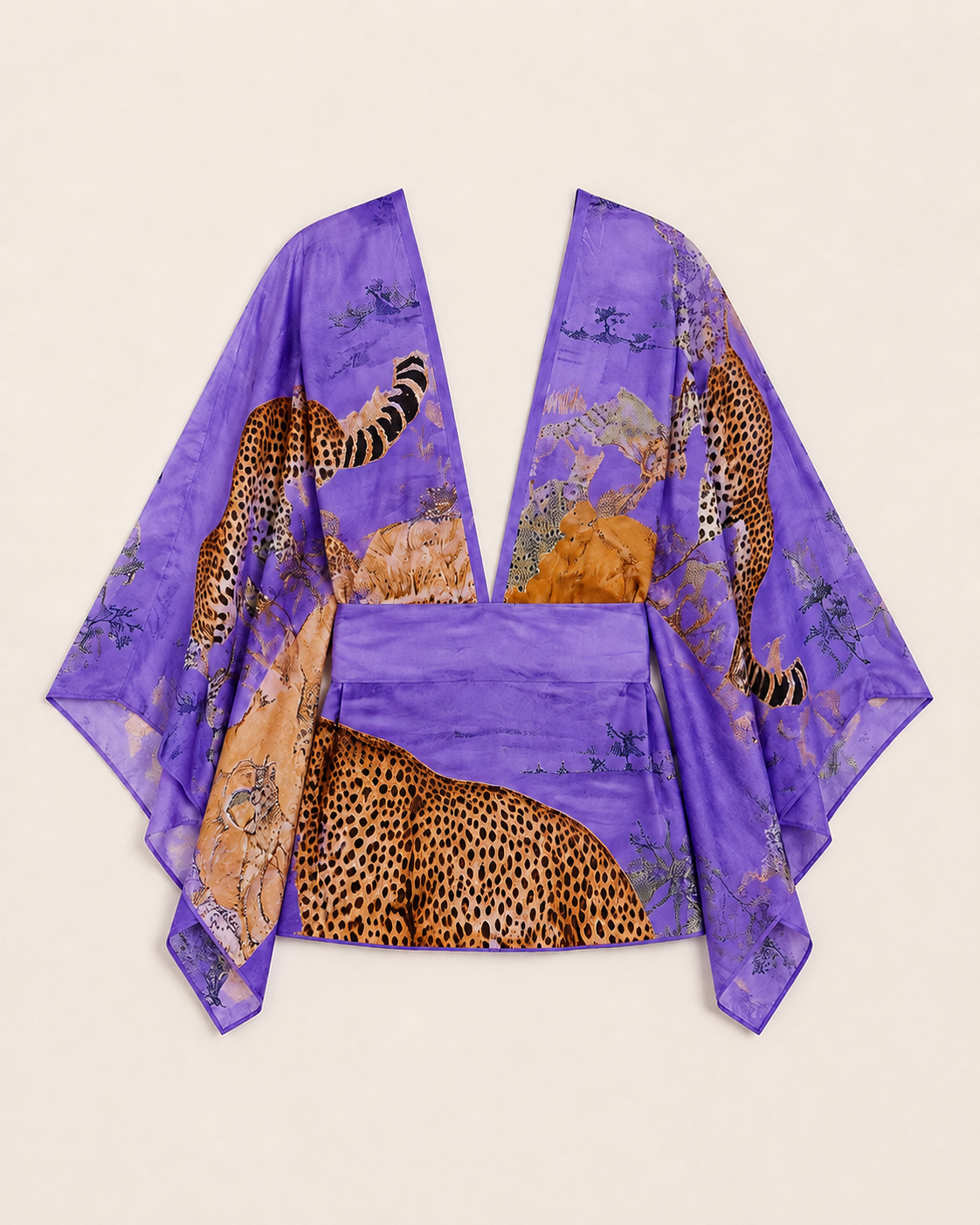 Maeve & Erin Dublin After-Dark Leopard Print Dress in Violet