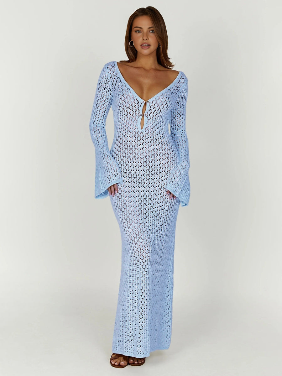 Riviera Crochet Maxi Dress