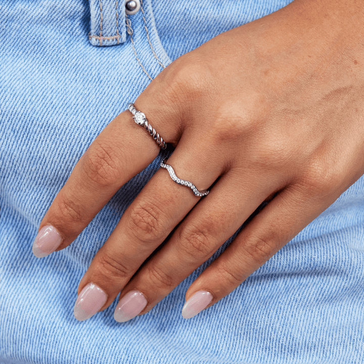 Zenya Crystal Silver Ring