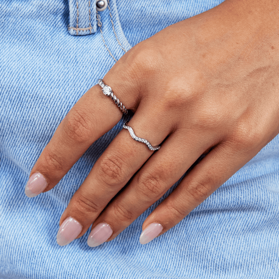 Zenya Crystal Silver Ring